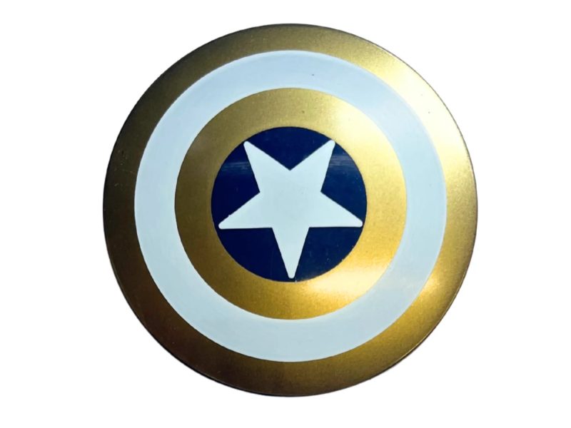 Kit de rangement pour lentilles de contact à motif Captain America, Couleur : or