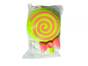   Kit de rangement pour lentilles de contact en forme de sucette, Couleur : base verte et noeud rouge