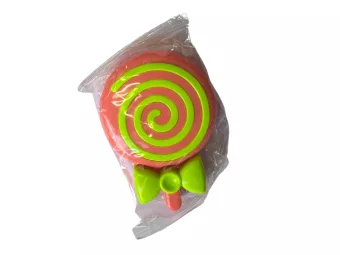   Kit de rangement pour lentilles de contact en forme de sucette, Couleur : base rouge et noeud jaune