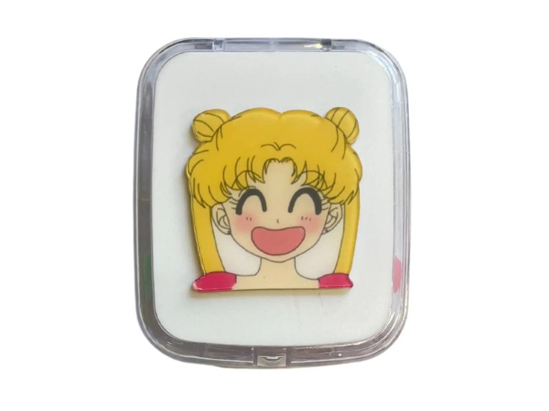 Kit de rangement pour lentilles de contact à motif Sailor Moon, Couleur : blanc