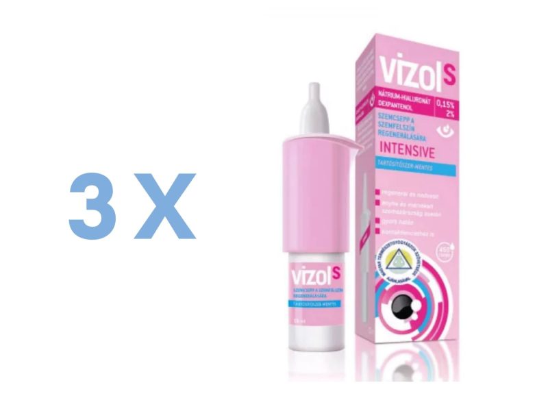 VizolS Intensive 0,15% HA 2% dexpantenol (3 x 10 ml)