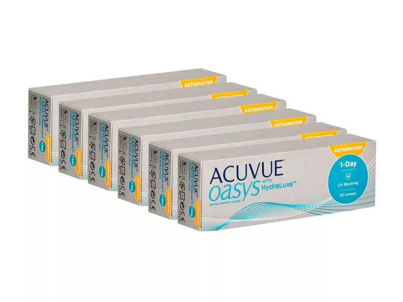 Acuvue Oasys 1-Day For Astigmatism With Hydraluxe (180 lentilles)