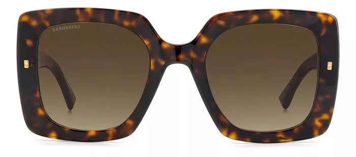 Lunettes De Soleil DSQUARED2 D2 0063/S - Couleur Havana, Taille 53/24/145 - Pour Femme (Neuf Avec étiquettes)