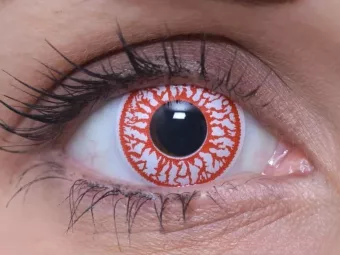   ColourVUE Crazy L'œil ensanglanté (2 lentilles) -sans dioptres