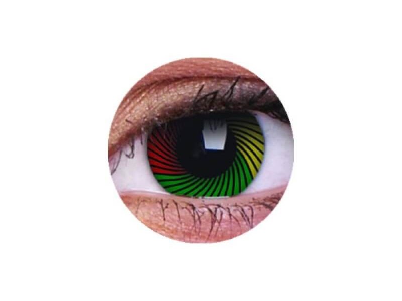 ColourVUE Crazy Rasta (2 lentilles) -sans dioptres