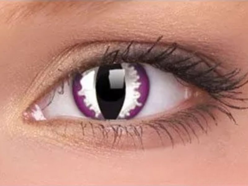 ColourVUE Crazy Violette L'œil du dragon (2 lentilles) -sans dioptres