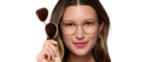 monture de lunettes pour femmes avec clip-on